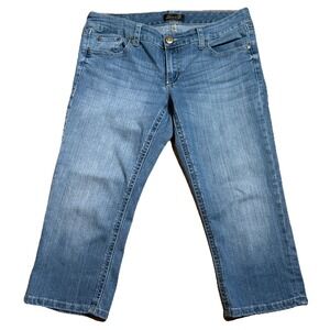 Seven 7 Jeans Women's 14 Luxe Capri Stretch Embroidered Pockets Casual Summer